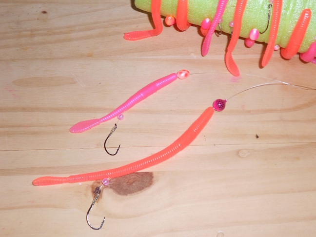 Fishing Pink Rubber Worms for Steelhead